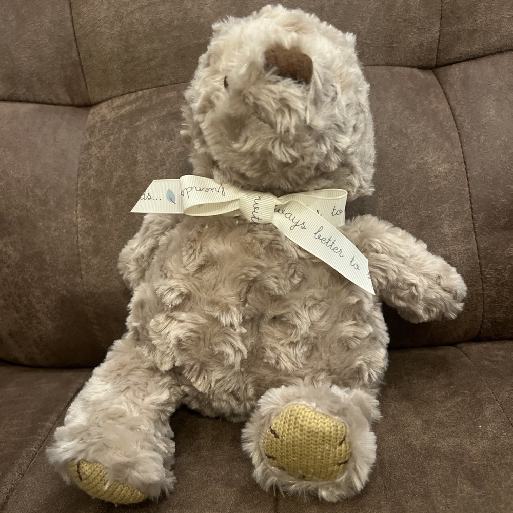 Disney Baby Classic Winnie The Pooh Plush Kids Preferred Soft Swirl Fur Tan